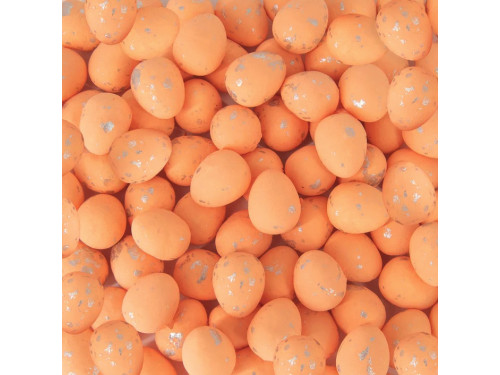 Polystyrene eggs spotted - peach, 1,5 x 1,8 cm, 100 pcs.