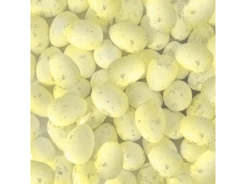 Polystyrene eggs spotted - ecru, 1,5 x 1,8 cm, 50 pcs.