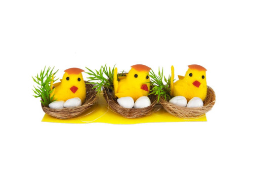 Chicks in nests - 6 cm, 3 pcs.