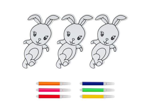 Bunnies coloring set - 3 pcs.