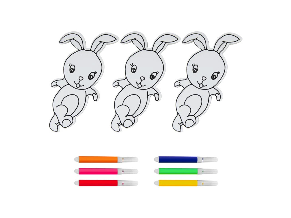 Bunnies coloring set - 3 pcs.