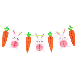 Banner honeycomb Bunnies and Carrots - 13,4 x 100 cm