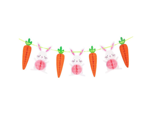 Banner honeycomb Bunnies and Carrots - 13,4 x 100 cm