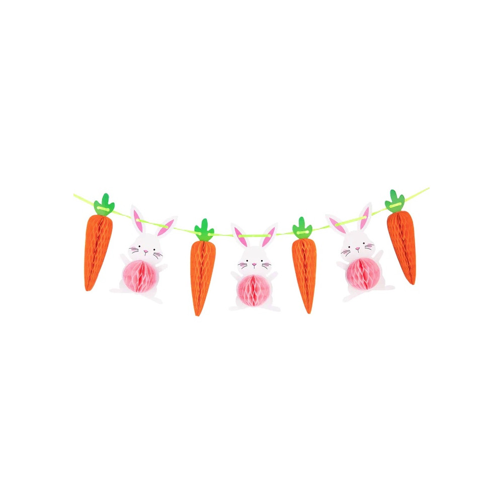 Banner honeycomb Bunnies and Carrots - 13,4 x 100 cm