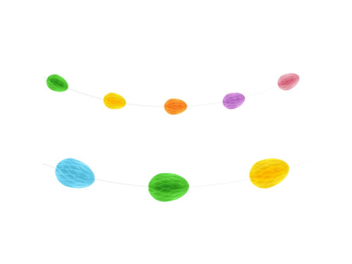 Girlanda honeycomb Jajka Wielkanocne - 6,5 x 300 cm