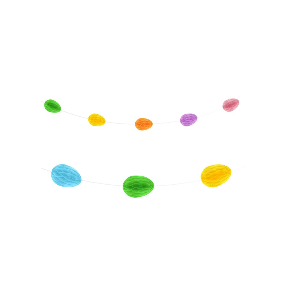Girlanda honeycomb Jajka Wielkanocne - 6,5 x 300 cm