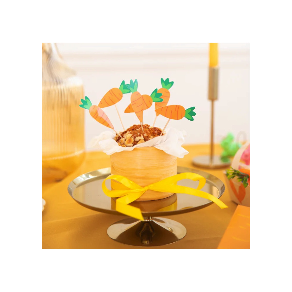 Paper Easter Carrots toppers - 6 pcs.