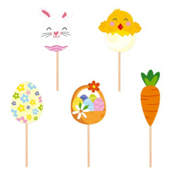 Paper Easter toppers - 5 pcs.