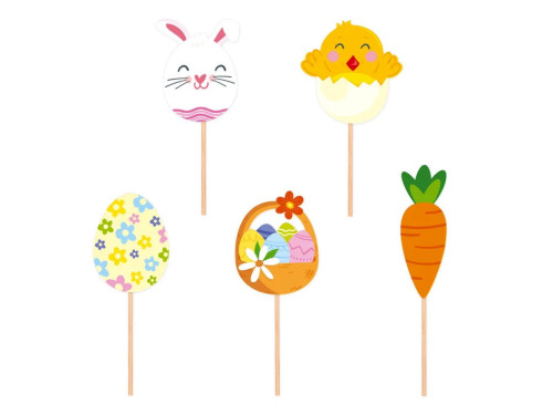 Paper Easter toppers - 5 pcs.