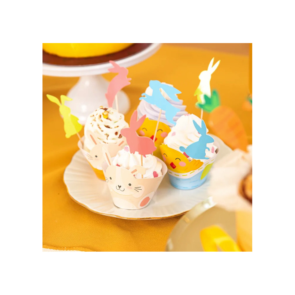 Paper Easter muffin cups - 6,5 x 8,5 cm, 4 pcs.