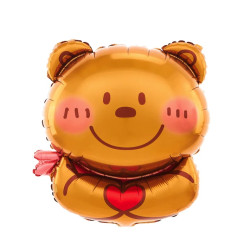 Foil balloon Teddy Bear with heart - 48 x 79 cm