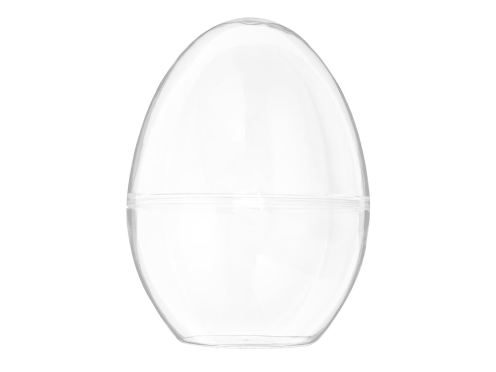 Jajko akrylowe stojące do ozdabiania, dwuczęściowe - 15 cm