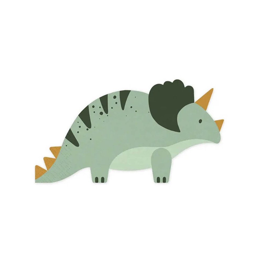 Serwetki papierowe Triceratops - zielone, 10 x 18 cm, 12 szt.