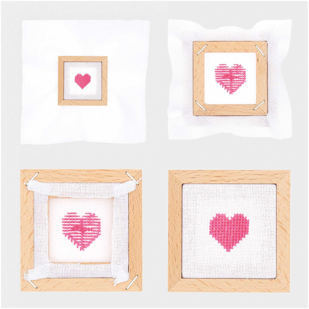 Wooden frame for embroidery - Rico Design - 11 x 11 cm
