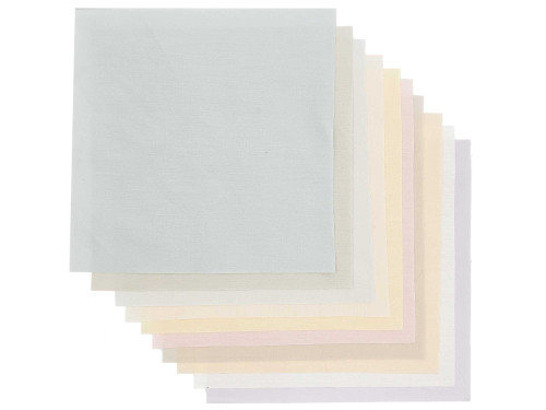 Fabric for embroidery - Rico Design - Pastel Colors, 20 x 20 cm, 10 pcs.