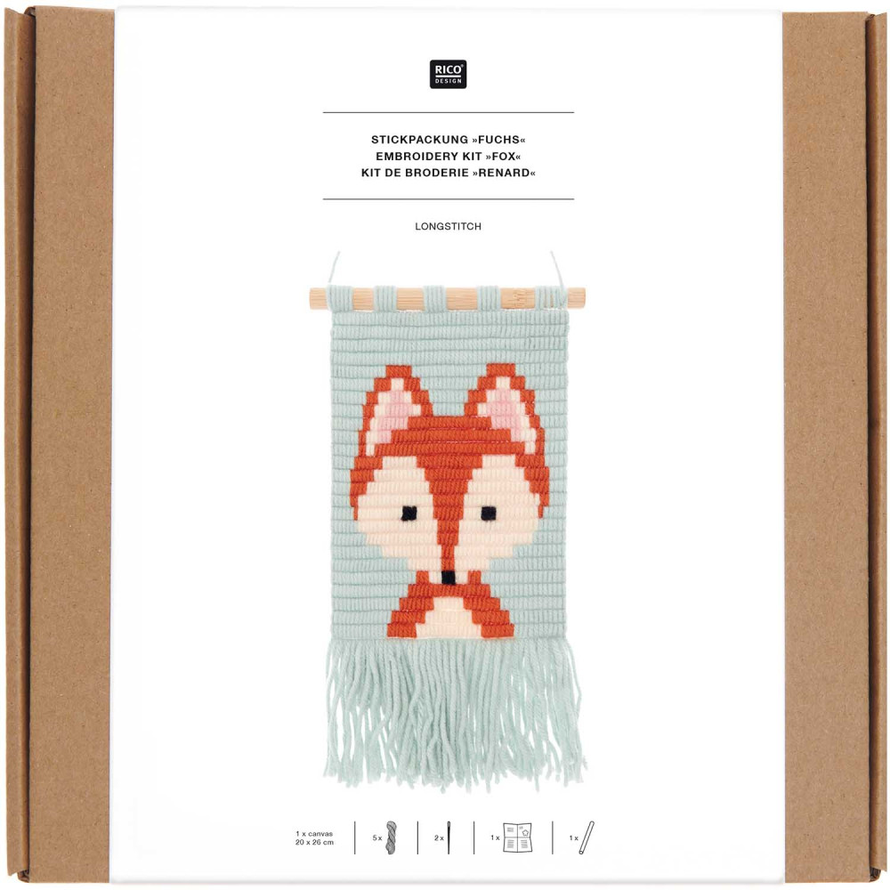 Set for embroidery Fox - Rico Design - 20 x 26 cm