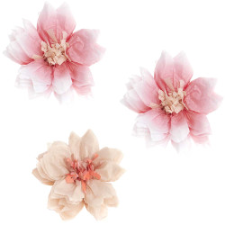 Kwiaty Wiśni z bibuły - Rico Design - różowe, 11 cm, 3 szt.