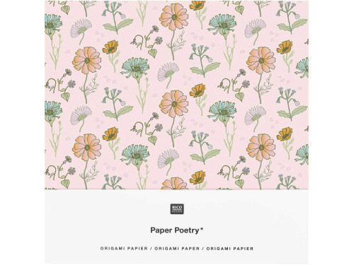 Origami paper Futschikato Flowers - Paper Poetry - 15 x 15 cm, 50 sheets