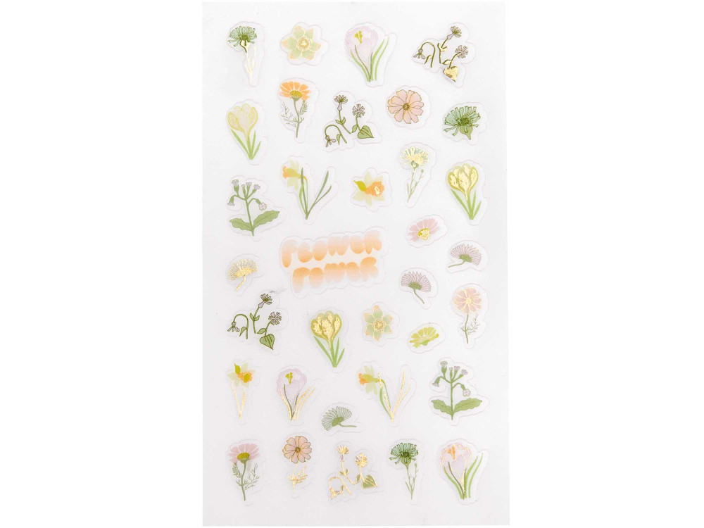 Foil stickers Futschikato Flowers - Rico Design - 4 sheets