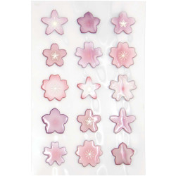 Puffy stickers Sakura Flowers - Rico Design - 15 pcs.