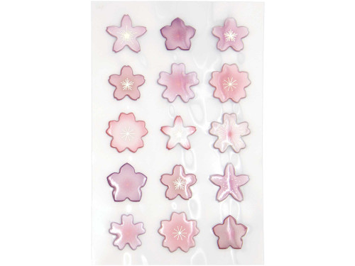 Puffy stickers Sakura Flowers - Rico Design - 15 pcs.