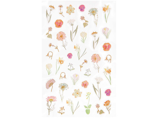 Gel stickers Futschikato Flowers - Rico Design - 41 pcs.