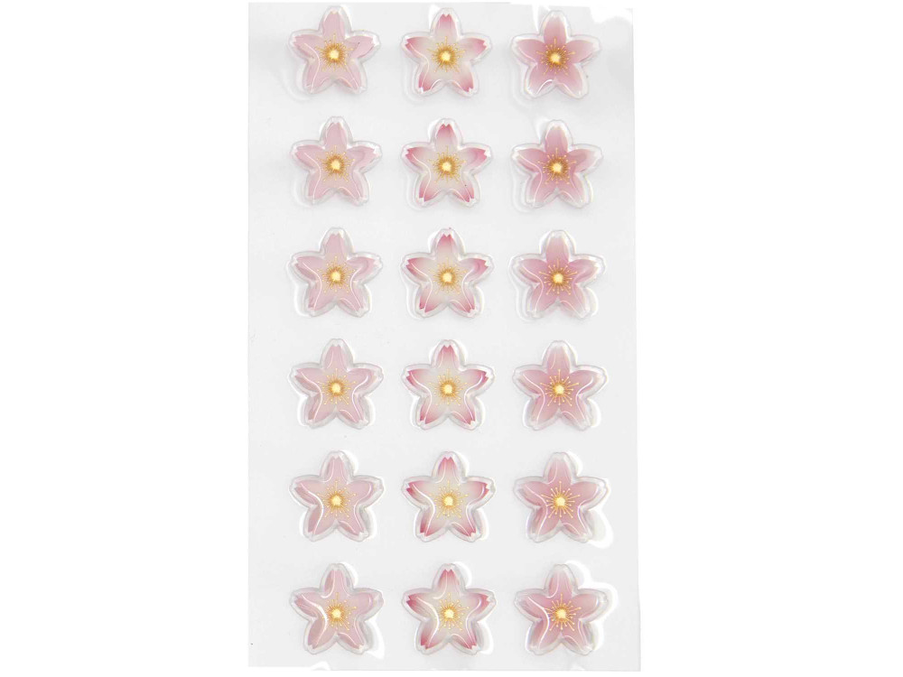 Gel stickers Cherry Blossoms - Rico Design - 18 pcs.