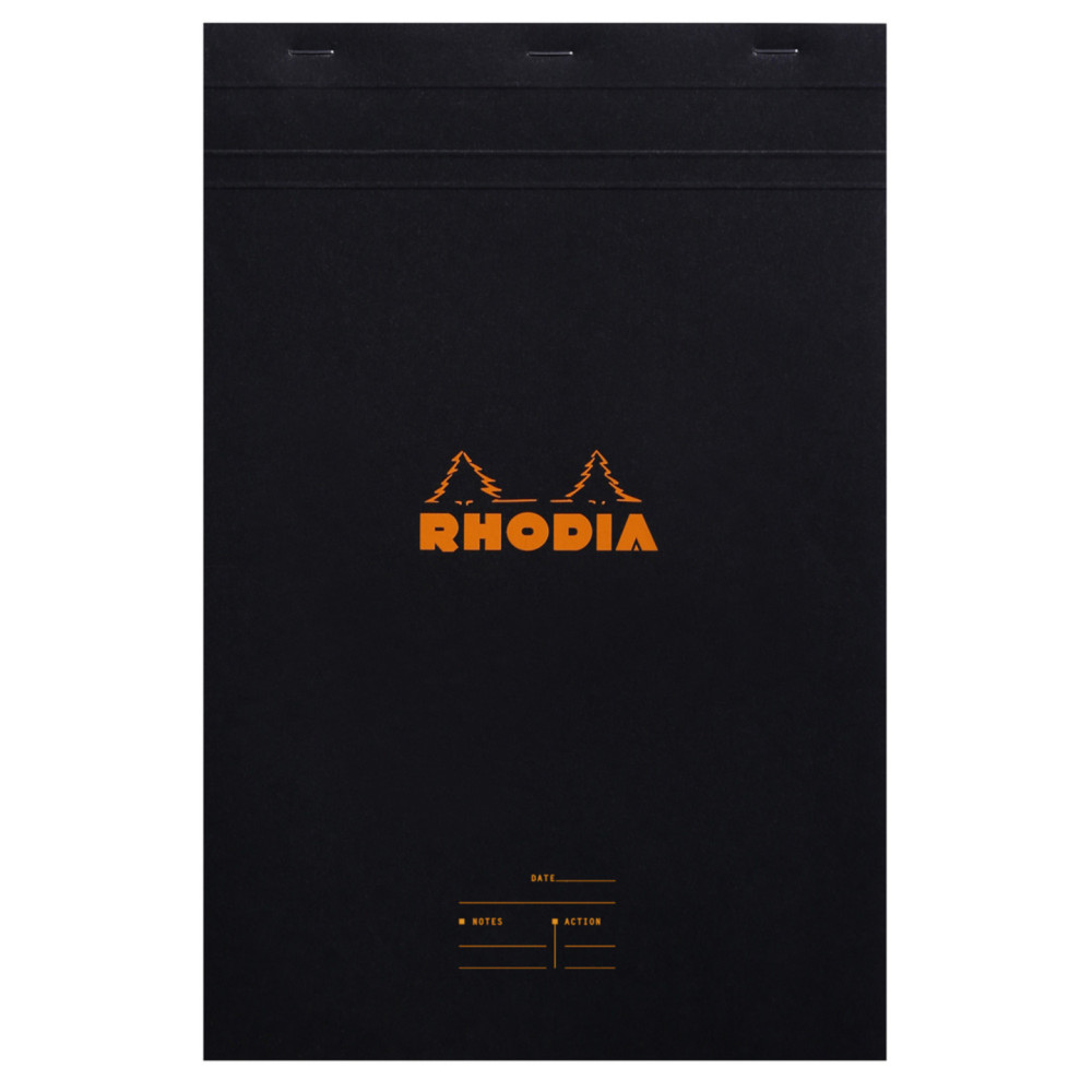 Notes, terminarz Meeting Pad No. 19 - Rhodia - czarny, A4+, 80 g, 80 ark.