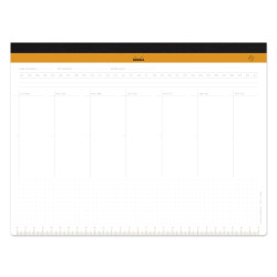 Undated weekly Desk Pad - Rhodia - A4+, 80 g, 60 sheets