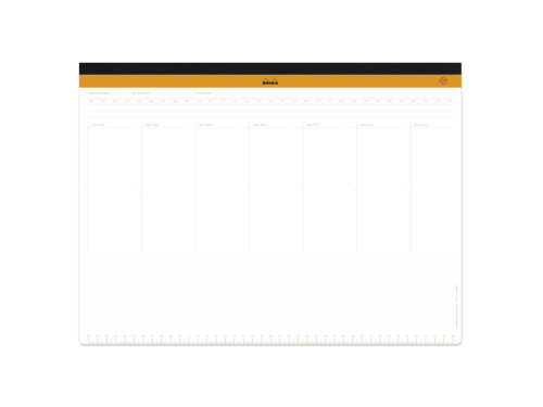 Undated weekly Desk Pad - Rhodia - A3+, 80 g, 60 sheets