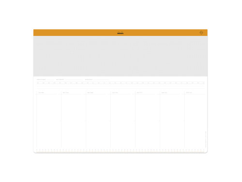 Planer biurkowy tygodniowy, niedatowany - Rhodia - A2, 80 g, 30 ark.