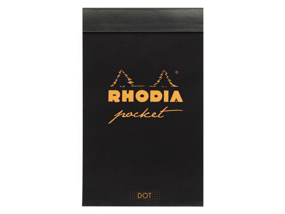 Notes Pocket - Rhodia - czarny, w kropki, 7,5 x 12 cm, 80 g, 40 ark.