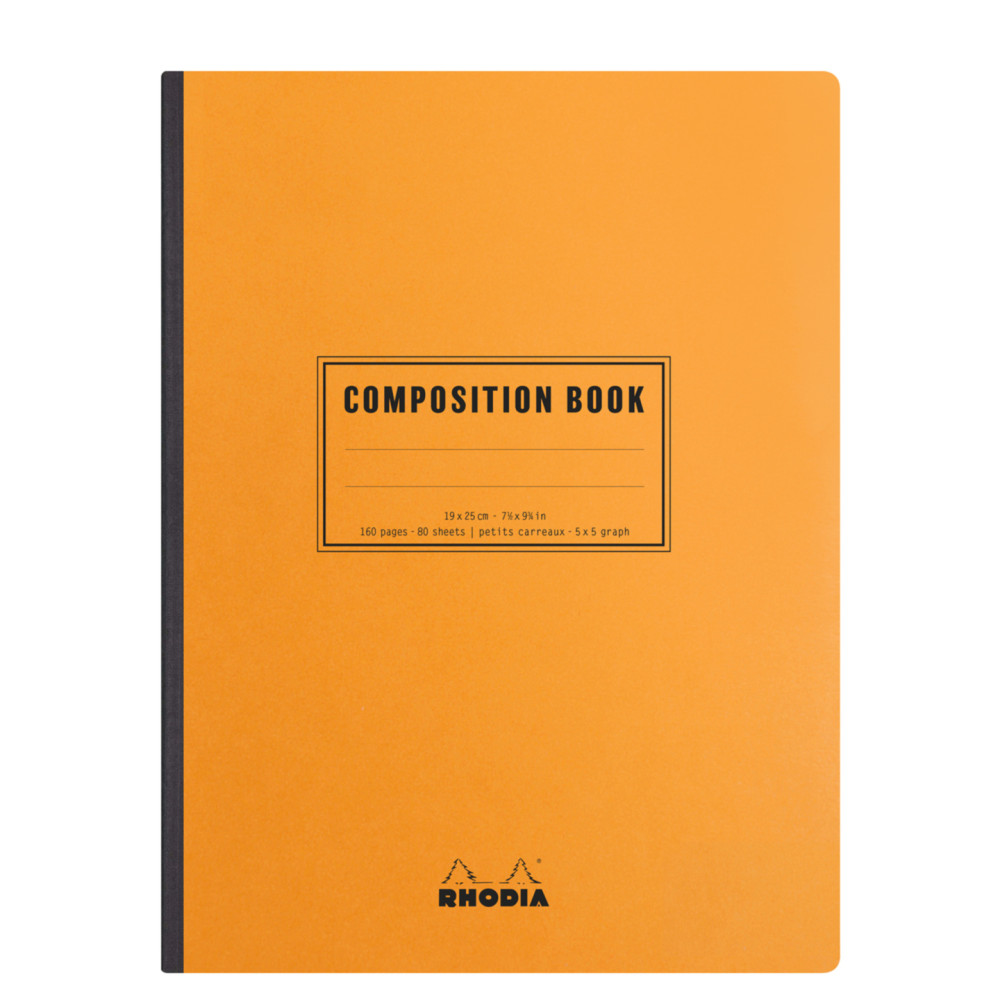 Notes - Rhodia - pomarańczowy, w kratkę, miękka okładka, B5, 80 g, 80 ark.