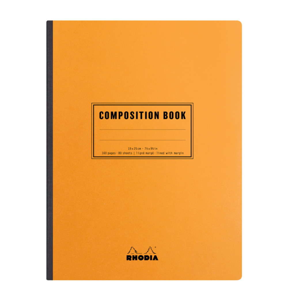 Composition Book - Rhodia - orange, lined, soft cover, B5, 80 g, 80 sheets