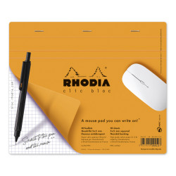 Clic Bloc Mouse Pad - Rhodia - orange, squared, 19 x 23 cm, 80 g, 30 sheets