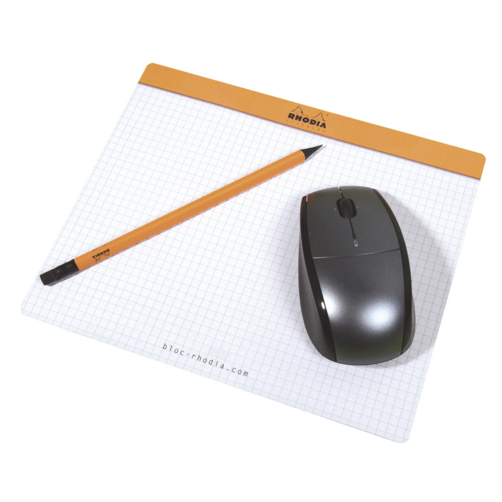 Clic Bloc Mouse Pad - Rhodia - orange, squared, 19 x 23 cm, 80 g, 30 sheets