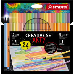 Zestaw flamastrów Pen 68, Point 88 Arty - Stabilo - 24 kolory