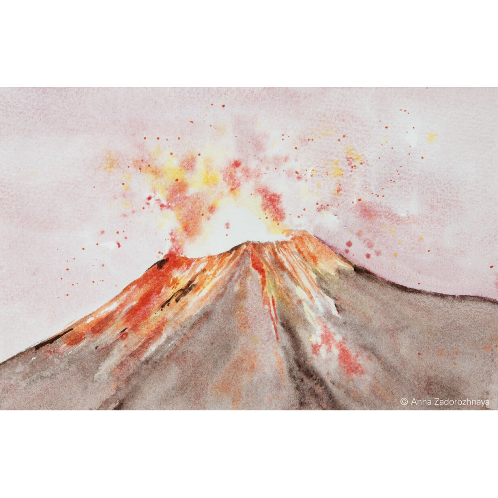 Horadam Aquarell watercolor paint - Schmincke - 912, Volcano Orange, 5 ml