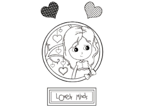 Stempel kauczukowy 7 x 11 cm - Stamperia - Lovely Minds