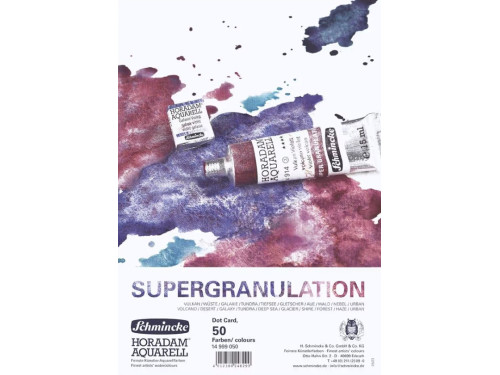 Próbnik farb Dot Card Horadam Aquarell - Schmincke - 50 kolorów supergranulujących