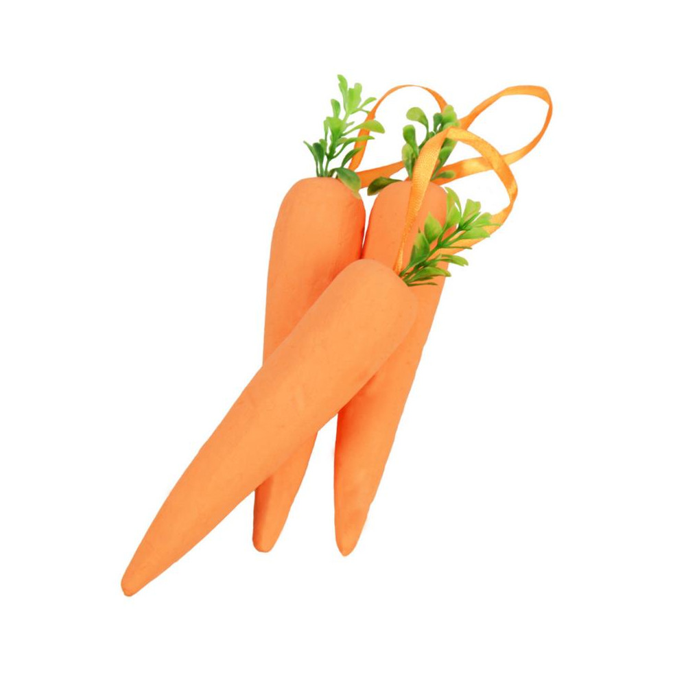 Styrofoam carrots - 14 cm, 3 pcs.