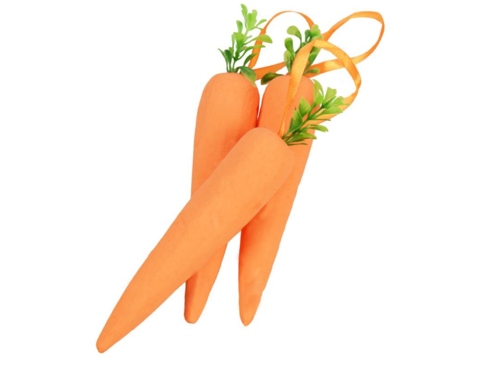 Styrofoam carrots - 14 cm, 3 pcs.