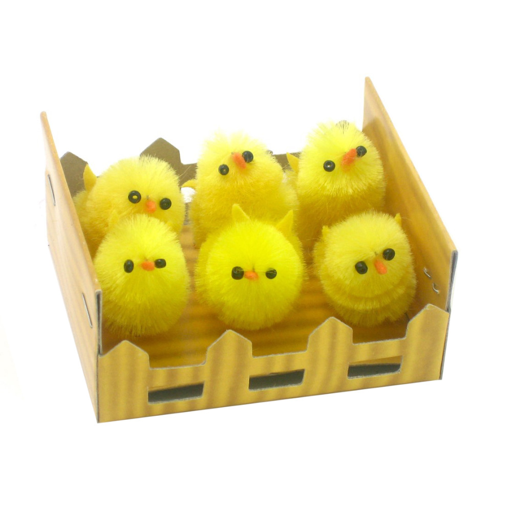 Easter chicks - 3 cm, 6 pcs.