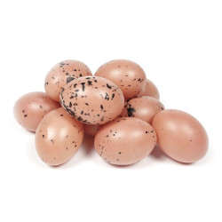Speckled eggs - natural, 5 cm, 12 pcs