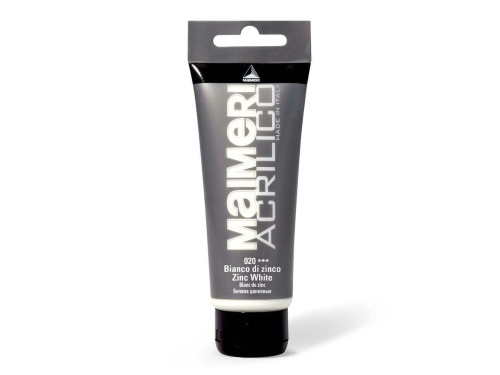 Farba akrylowa Acrilico - Maimeri - 020, Zinc White, 200 ml