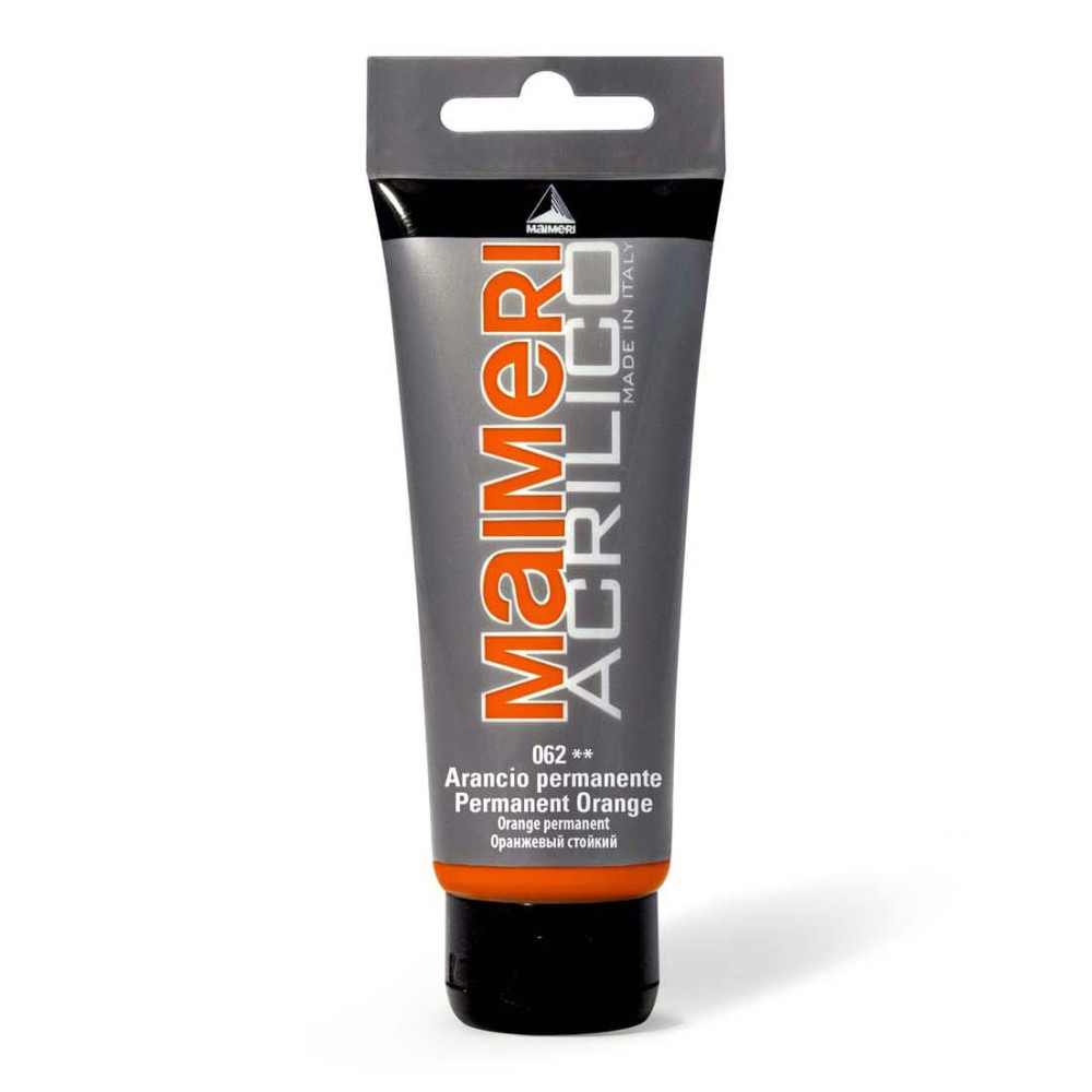 Farba akrylowa Acrilico - Maimeri - 062, Permanent Orange, 200 ml