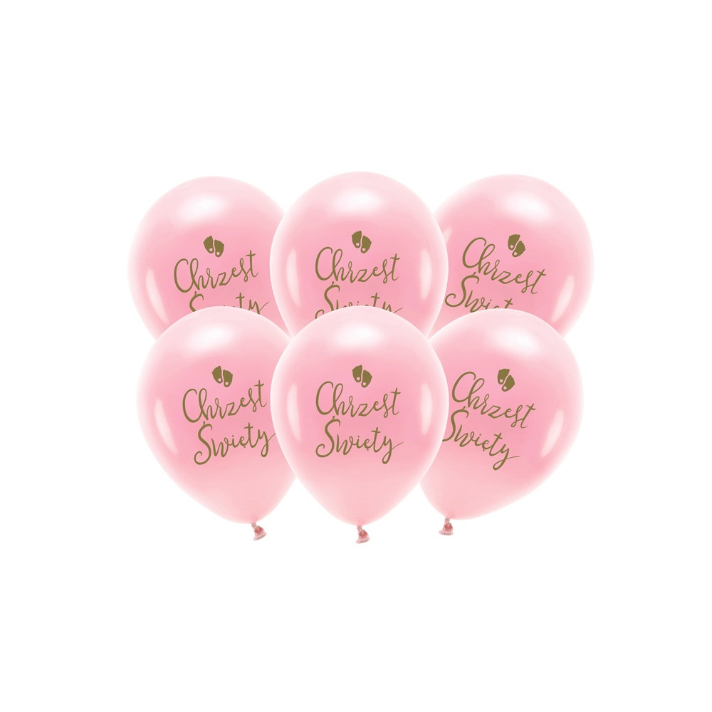 Latex Eco balloons, Chrzest Święty - Pink, 33 cm, 6 pcs.