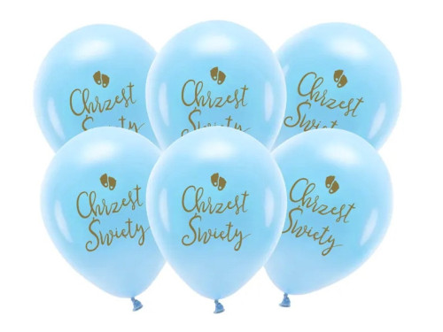 Latex Eco balloons, Chrzest Święty - blue, 33 cm, 6 pcs.