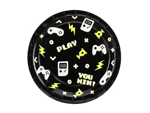 Gamepad paper plates - 23 cm, 6 pcs.
