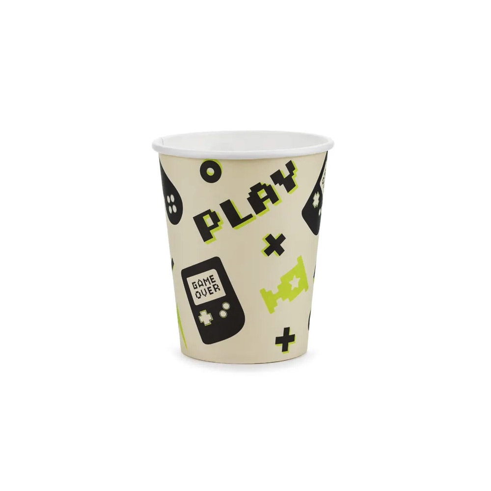 Paper cups Gamer - 220 ml, 6 pcs.
